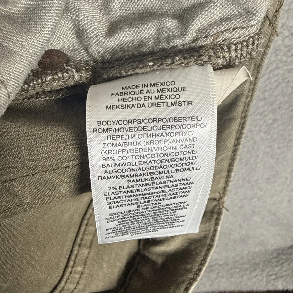 Polo Ralph Lauren Hampton Jeans Men 36x32 Olive Green Relaxed Straight Leg Denim